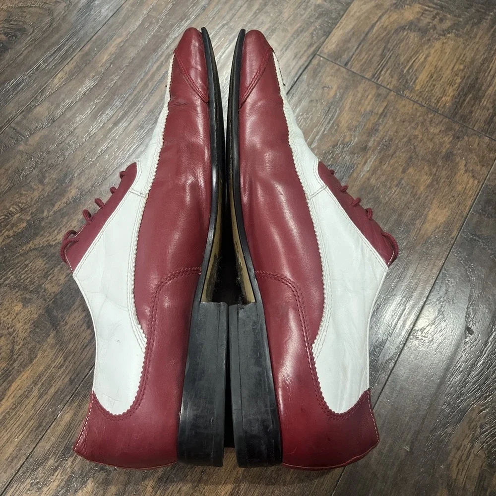 Giorgio Brutini Men's Spectator Wingtip Shoes Red White Leather Oxford Sz 11